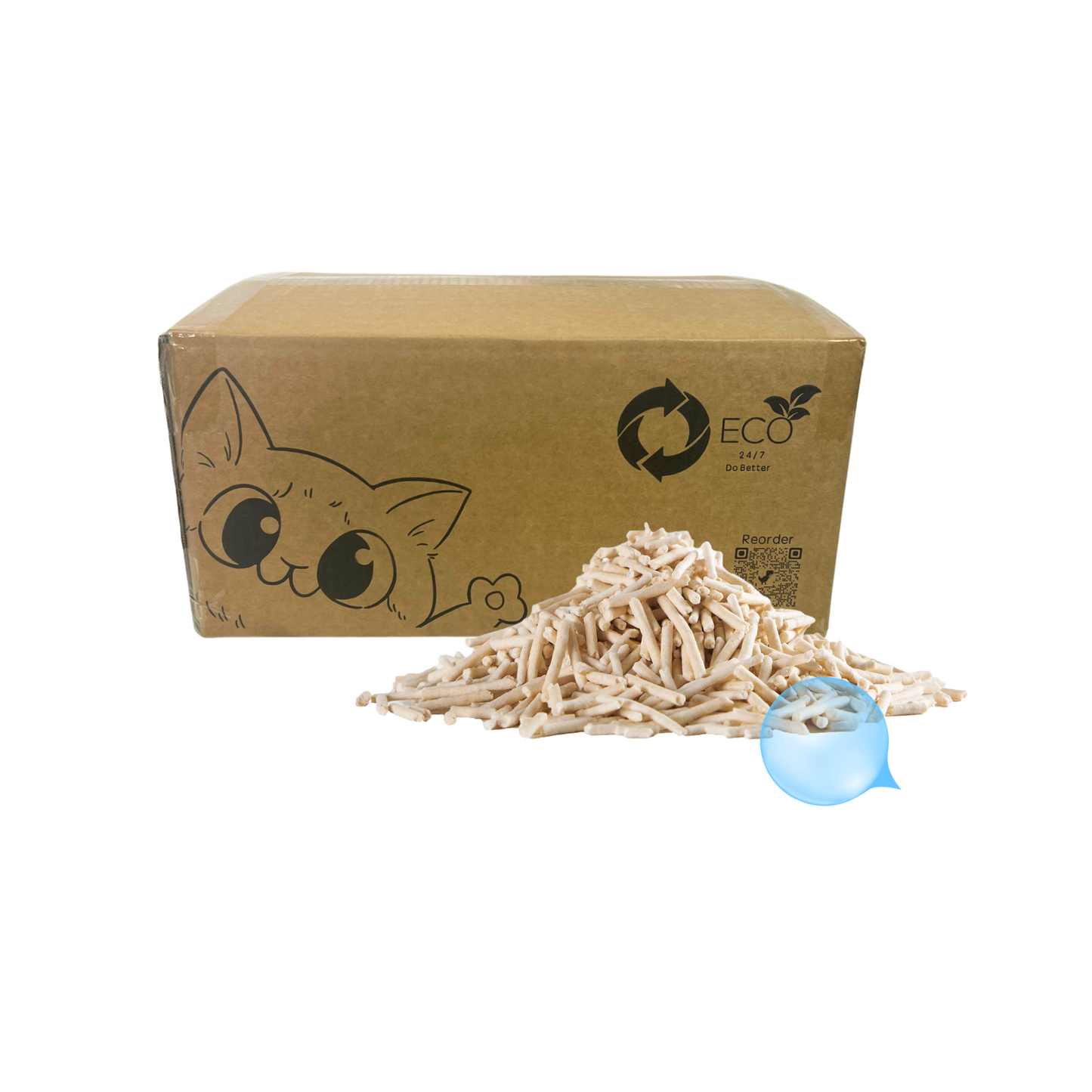 Pea Husk Cat Litter 12kg Box