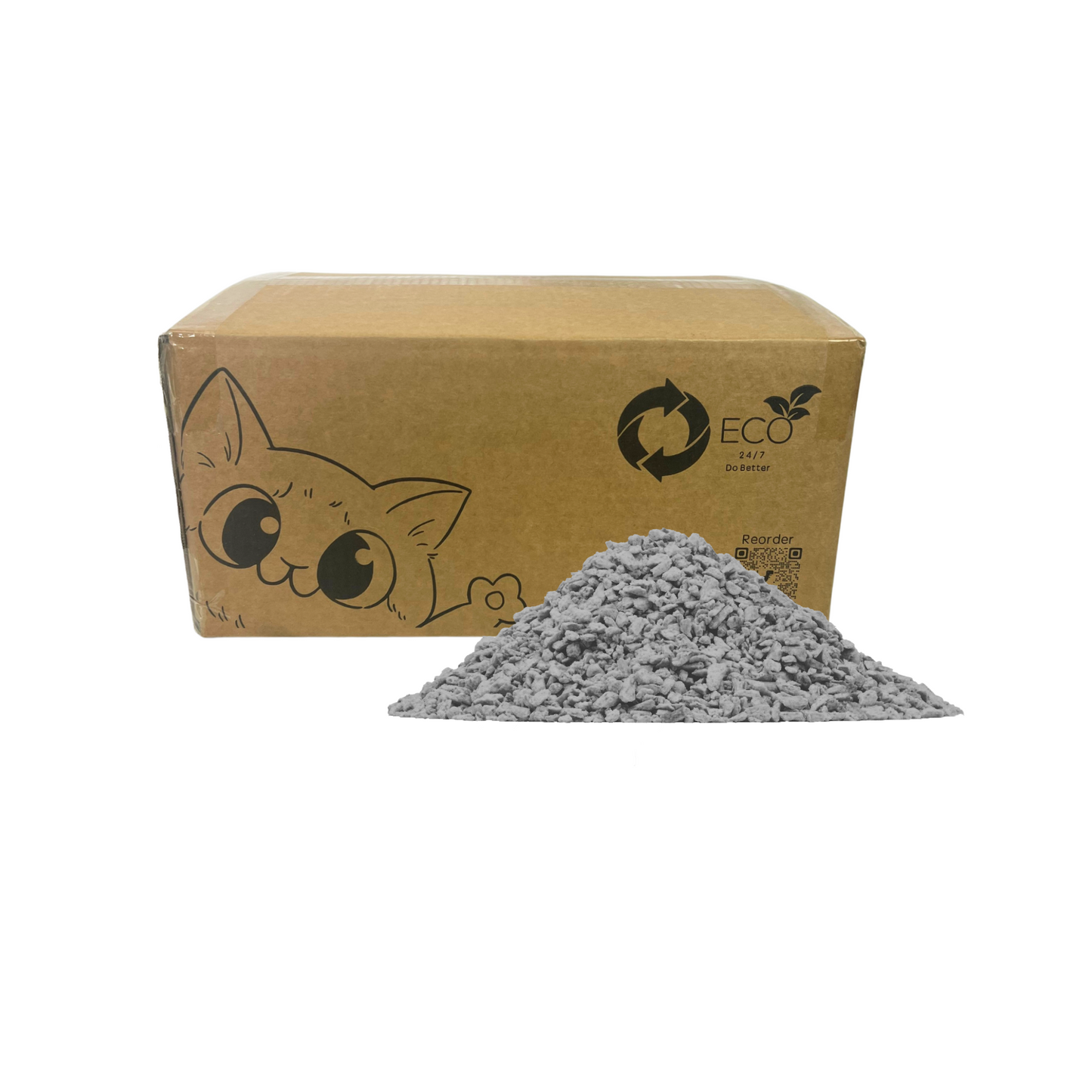 Crushed Pea Husk Cat Litter 12kg Box