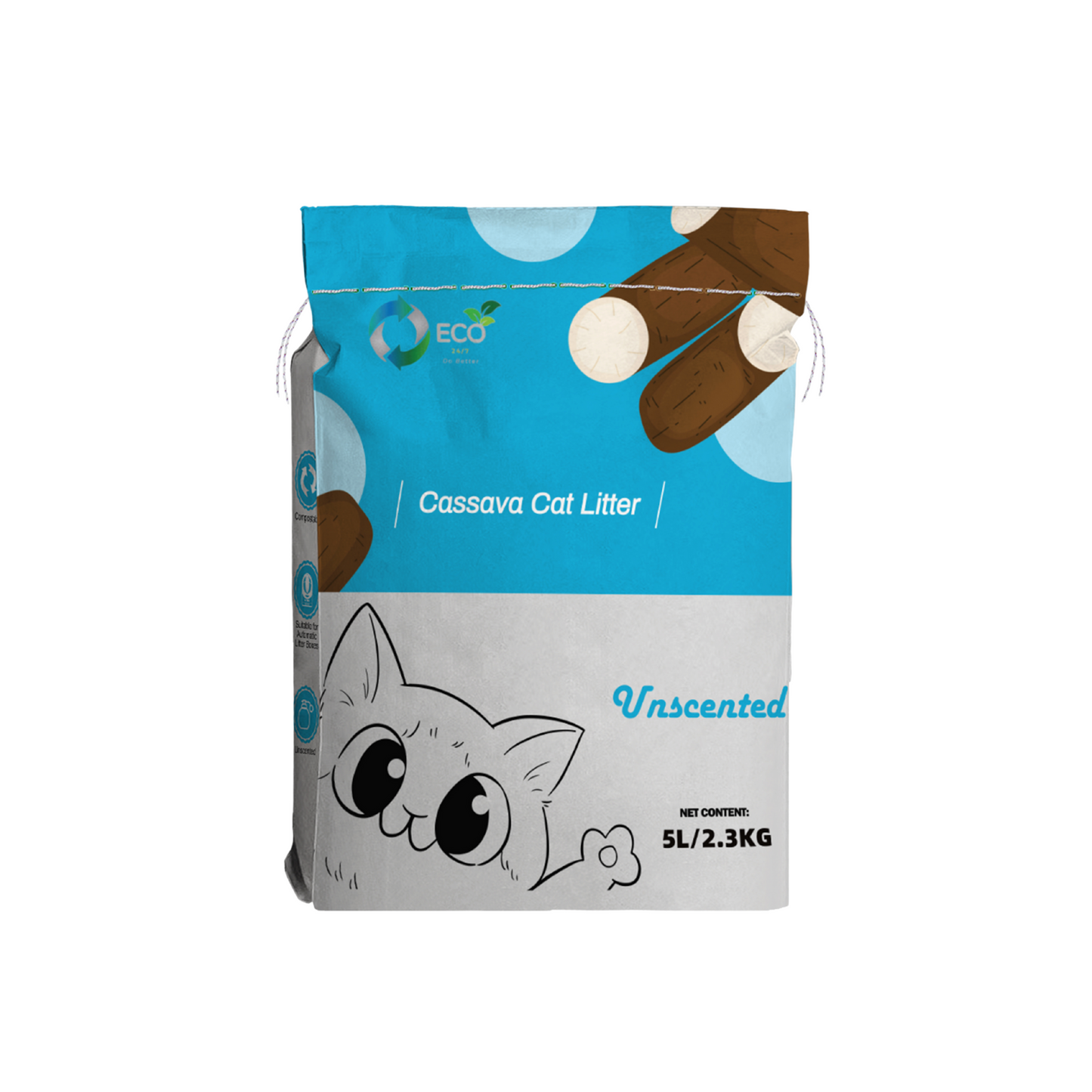 Cassava Cat Litter 2.3kg Bag