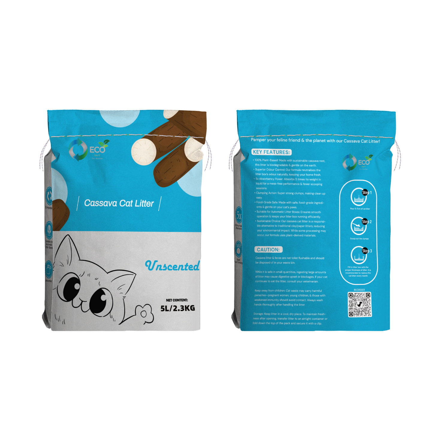 Cassava Cat Litter 2.3kg Bag