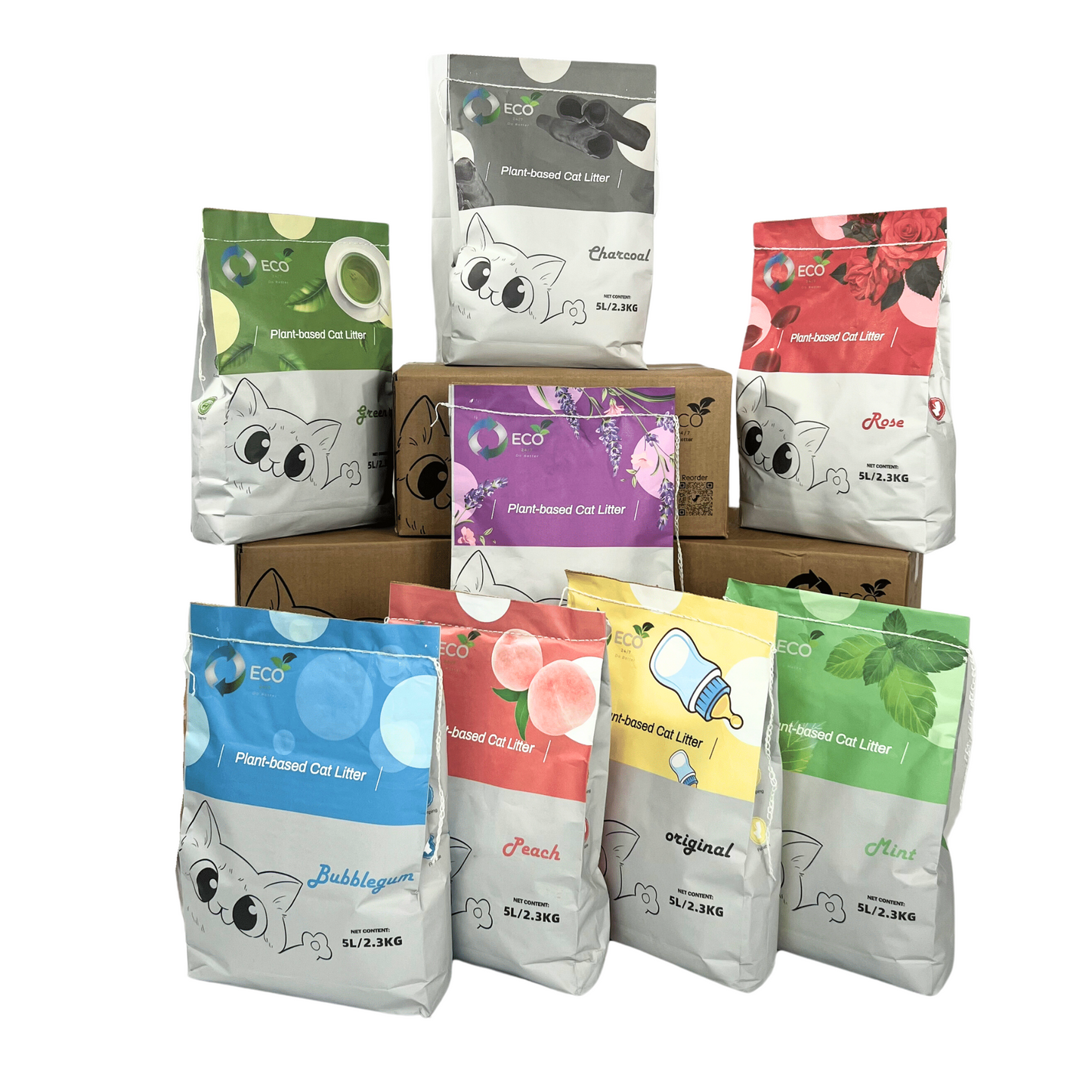 Pea Husk Cat Litter 2.3kg Bag