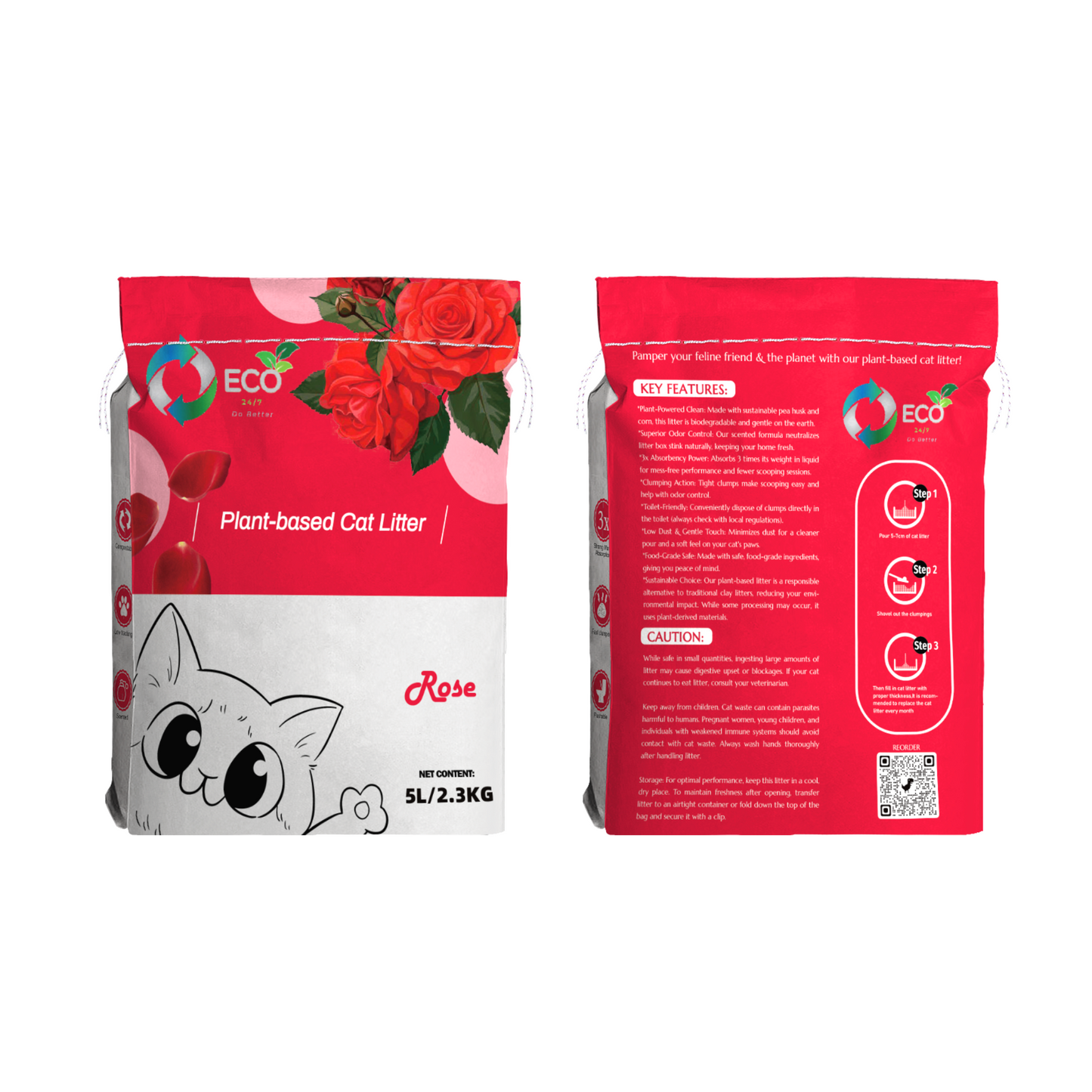 Pea Husk Cat Litter 2.3kg Bag