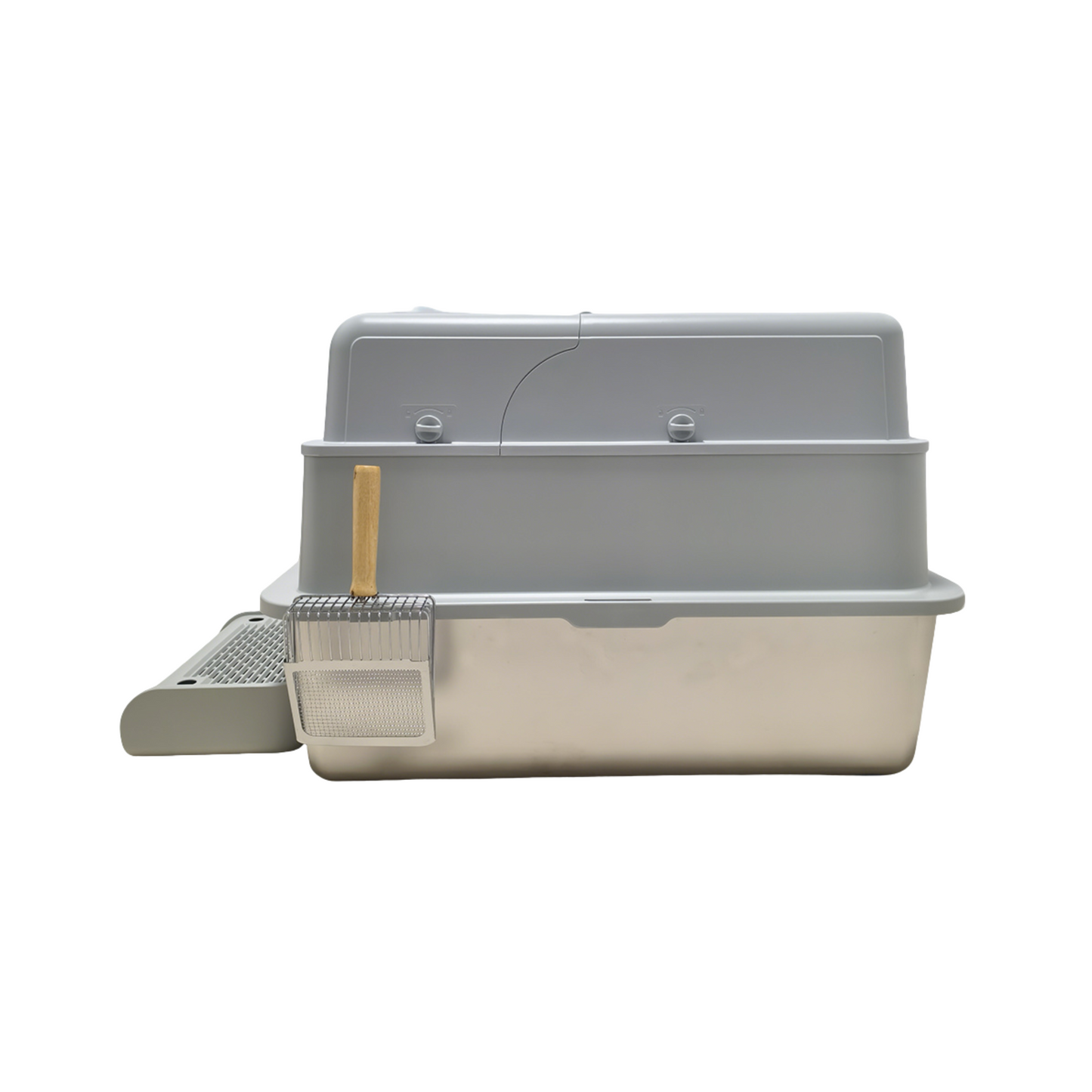 XL Enclosed Stainless Steel Cat Litter Box