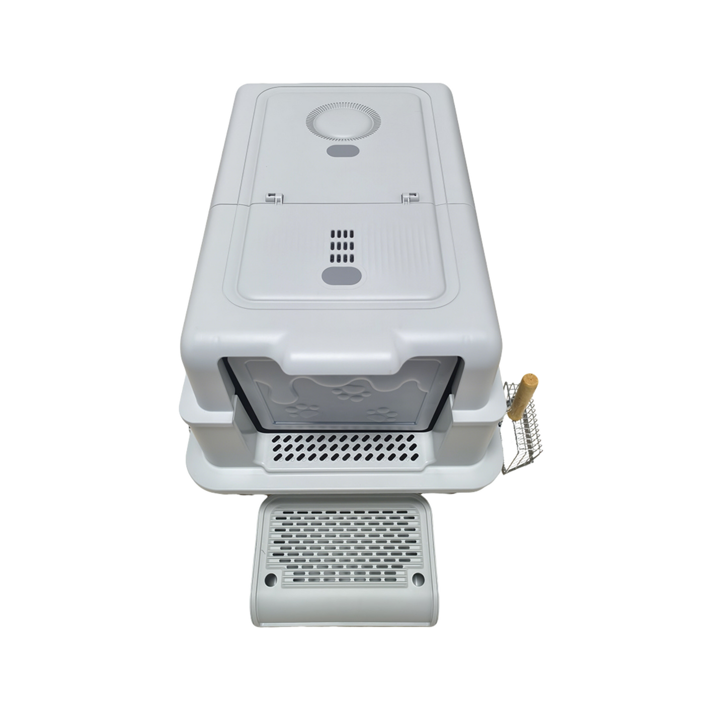 XL Enclosed Stainless Steel Cat Litter Box