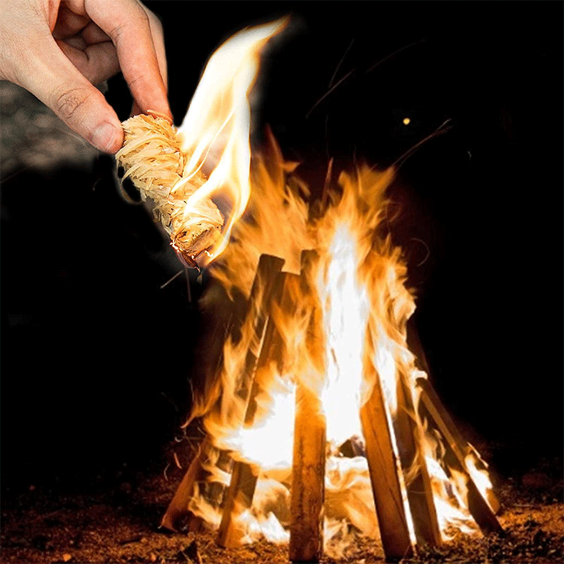 Paraffin Natural Firelighters 'Wood Wool' Fire Starters 50 Pack
