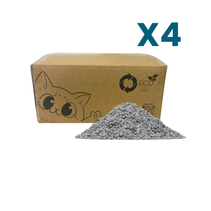 Crushed Pea Husk Cat Litter 4 x 12kg Boxes | 10 Months 1 Cat