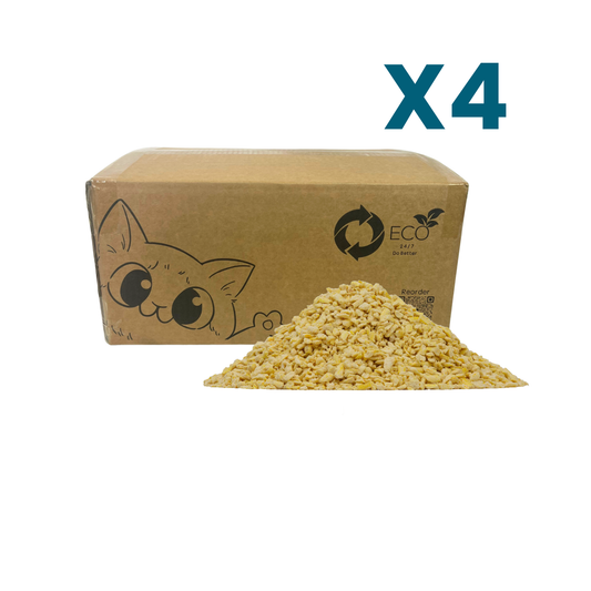 Millet Cat Litter 4 x 12kg Boxes | 1 Year 1 Cat