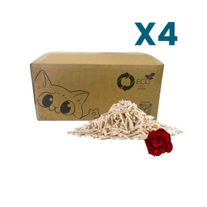 Pea Husk Cat Litter 4 x 12kg Boxes | 10 months 1 Cat