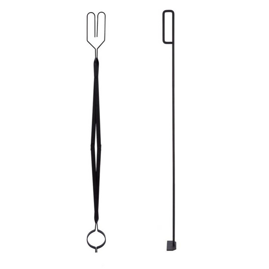 2 Piece Heavy-Duty Fireplace Tool Set Kit