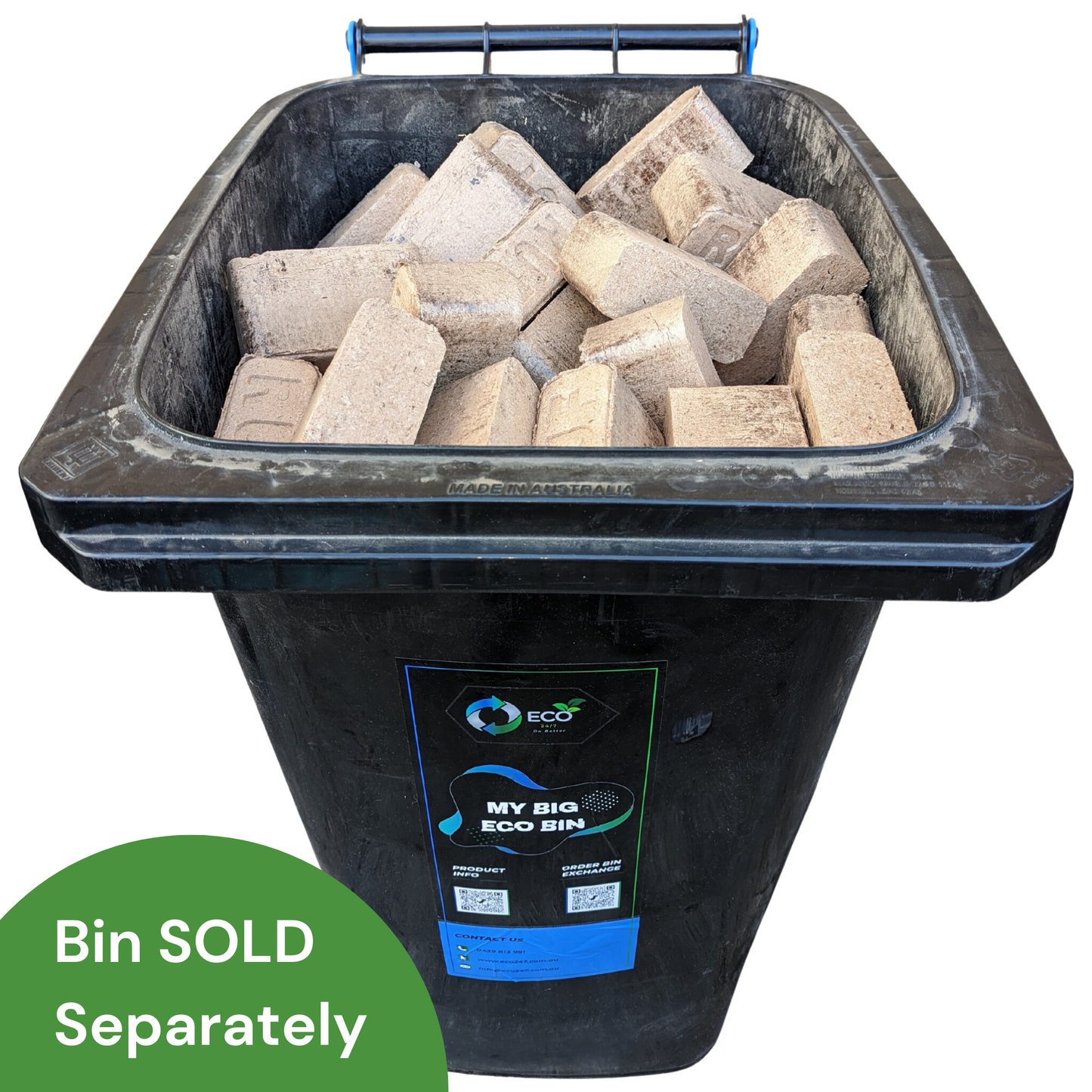 My Big Eco Bin - Kiln-Dried Hardwood Bricks