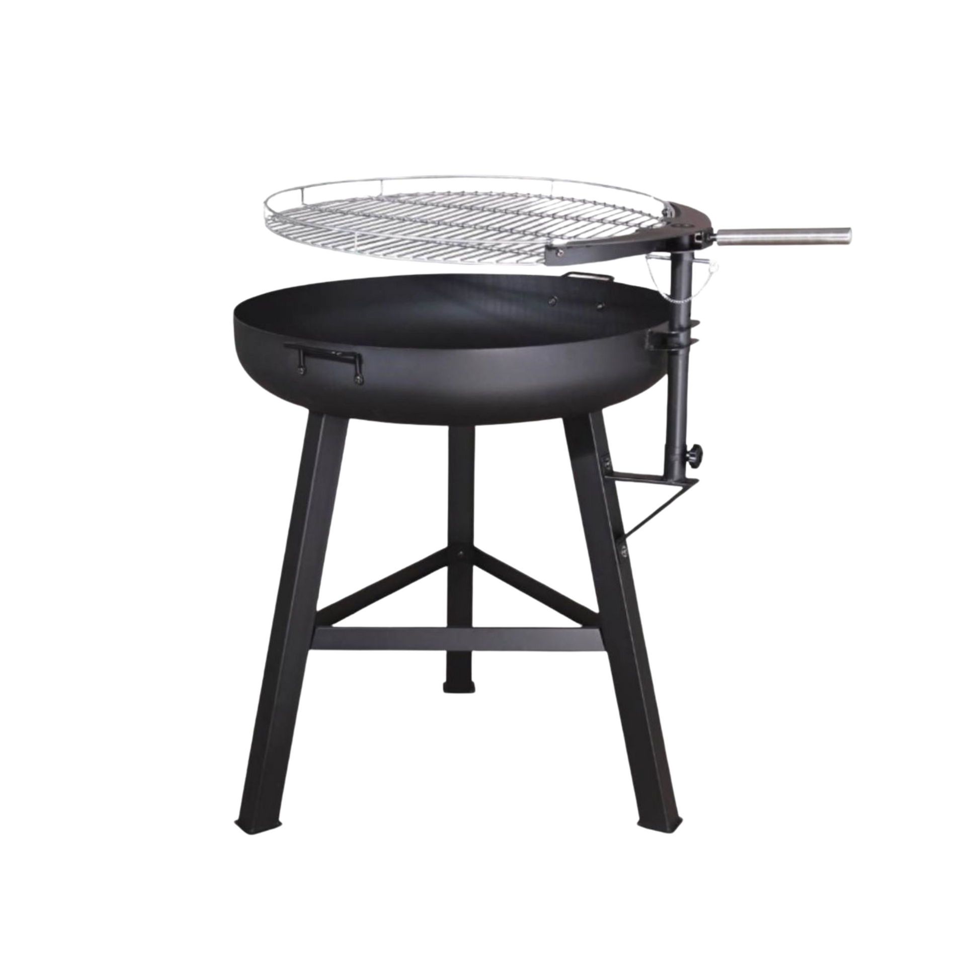 Adjustable height fire pit grill shop