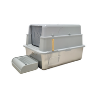 XL Enclosed Stainless Steel Cat Litter Box
