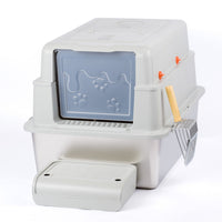 XL Enclosed Stainless Steel Cat Litter Box