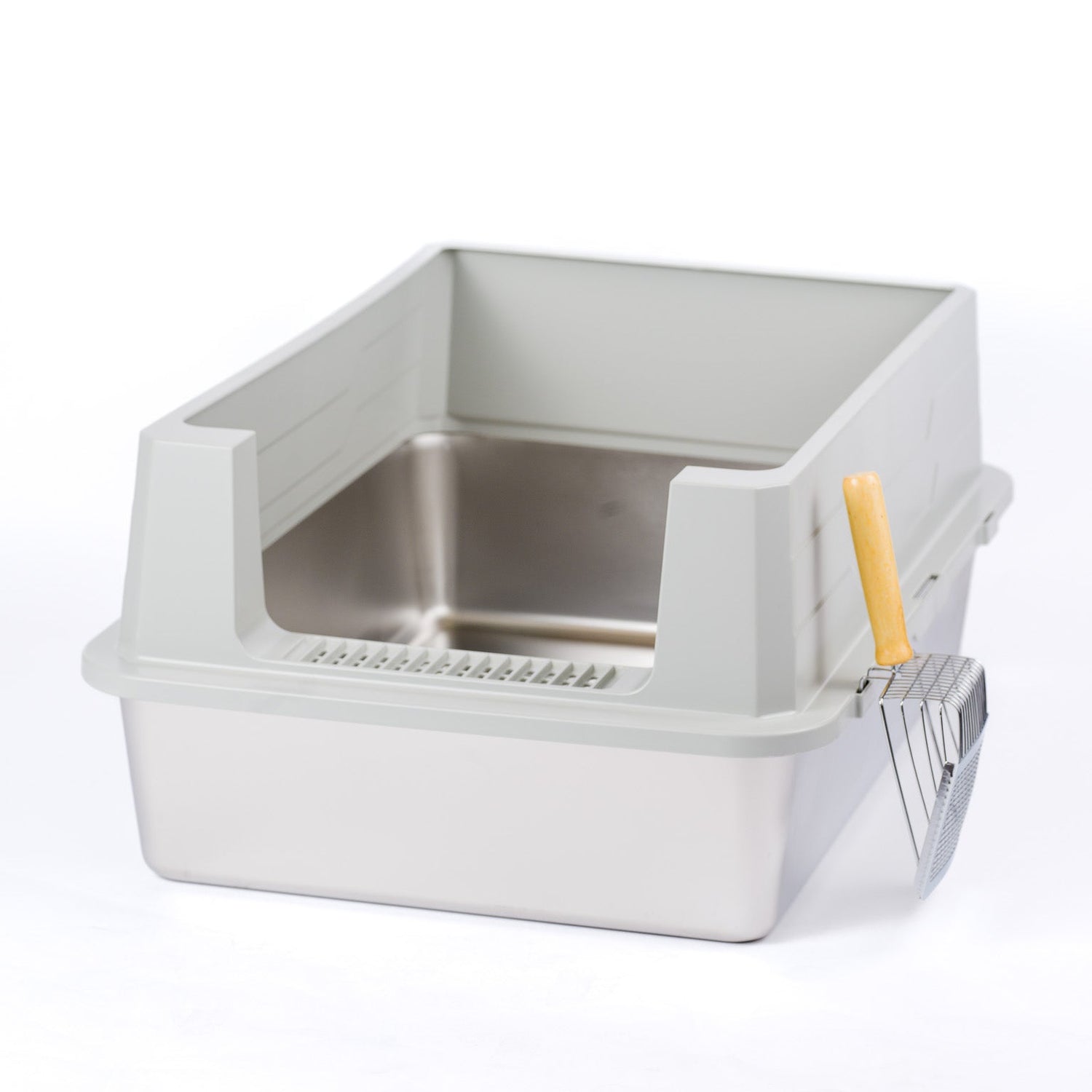 XL Open Stainless Steel Cat Litter Box