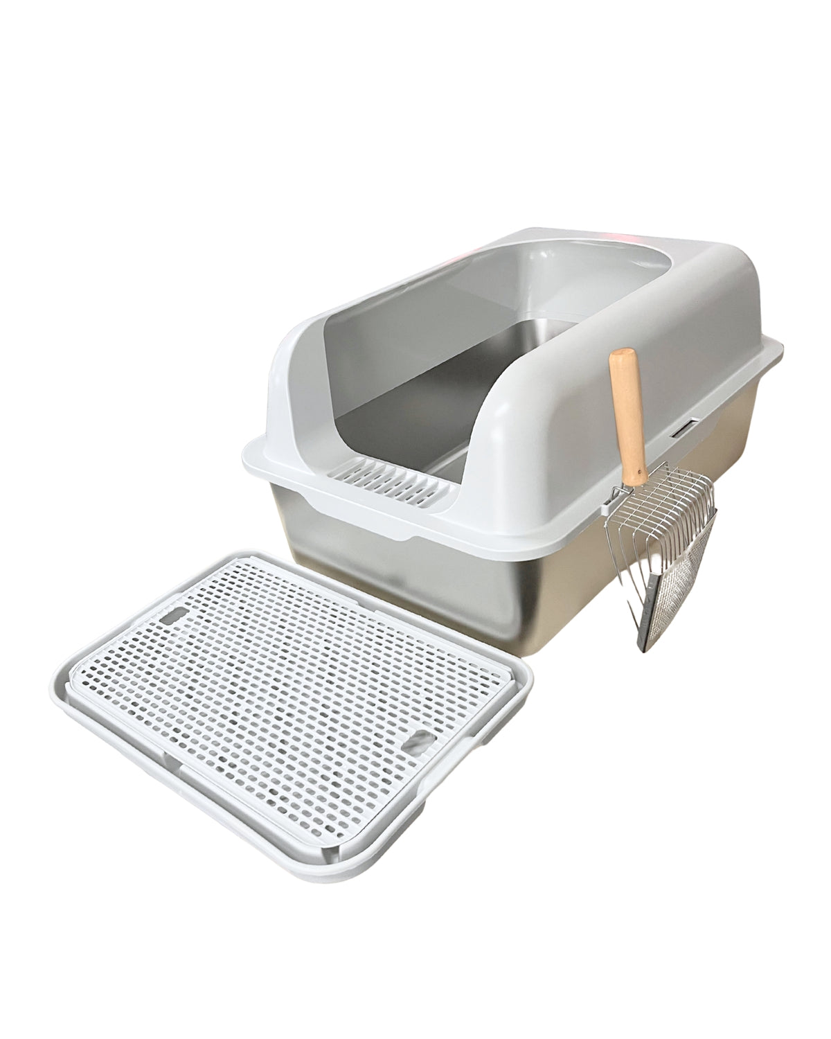 Deluxe Open Stainless Steel Cat Litter Box