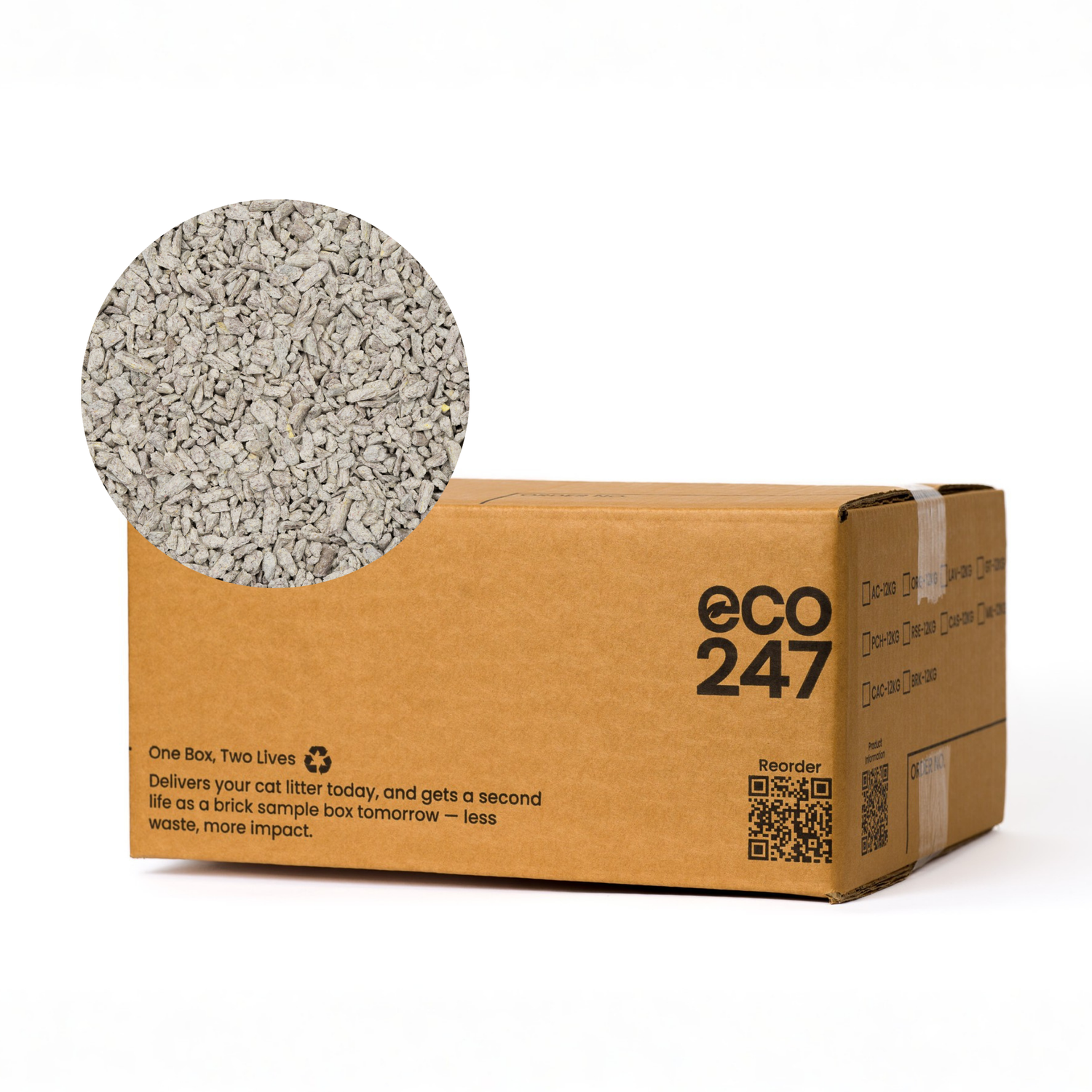 Crushed Pea Husk Cat Litter 12kg Box