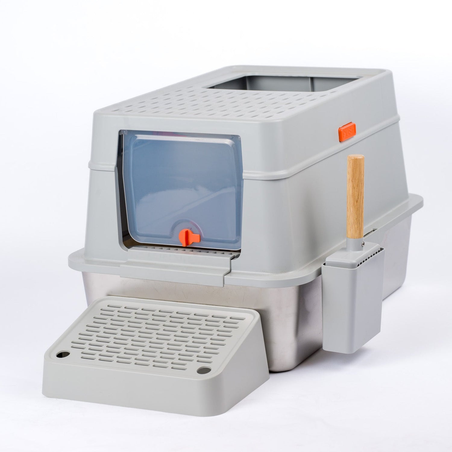 Enclosed Stainless Steel Cat Litter Box