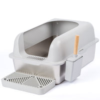 Open Stainless Steel Cat Litter Box