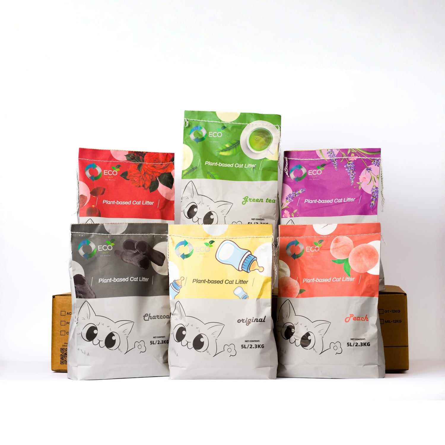 Pea Husk Cat Litter 2.3kg Bag