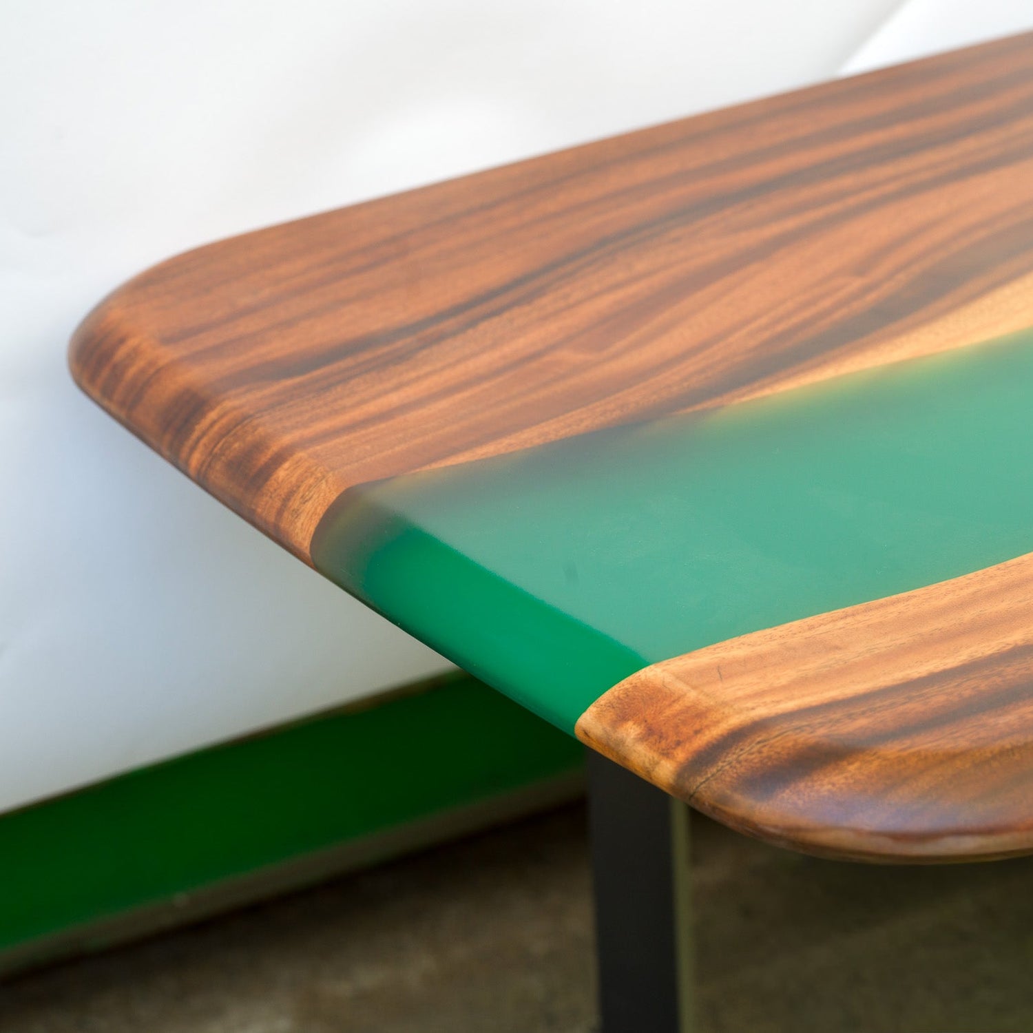 Rivulet Blue Resin Epoxy 8-Seater Dining Table