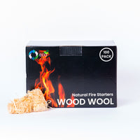 Wood Wool Natural Firelighters 100 Pack